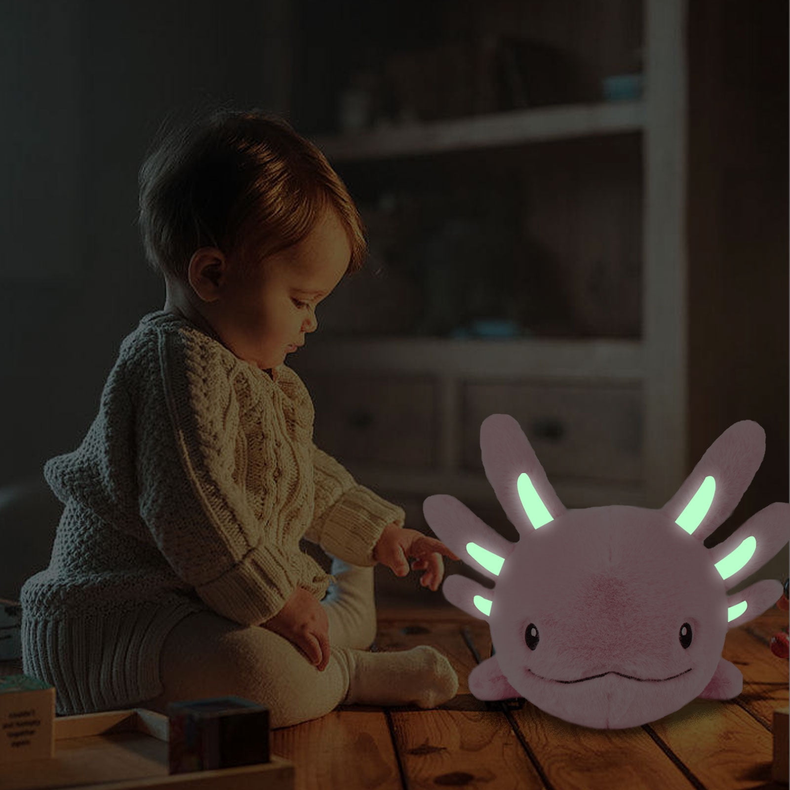 Niuniu Daddy 20” Pink Weighted Axolotl Stuffed Animals 2.8 Pound Soft Hugging Salamander Plush Toy for Kids/Adults
