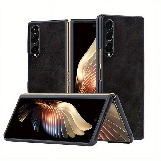 Protect Your Samsung Galaxy Z Fold 5 4 3 with This Durable & Lightweight PU Leather Phone Cover!