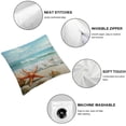 thumbnail image 4 of Acheng Beach Farmhouse Decoration Throw Pillow Cover, Seashells Starfish Conch Waves Ocean Pillow Cover, XXX Pillowcase Summer Outdoor Cushion Covers for Bed, Living Room, Couch,2 Pcs White, 4 of 6