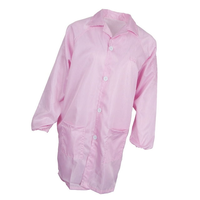 kurtrusly Unisex ESD-Safe Anti-Static Premium Lab Jacket Coat Clothing Pink XL