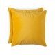 thumbnail image 1 of Juego de 2 fundas de cojín de terciopelo amarillo - Funda de almohada de 45 x 45 de terciopelo suave - Fundas de cojín con cierre de cremallera oculto, para cojines de sofá y cojines decorativos, 1 of 5