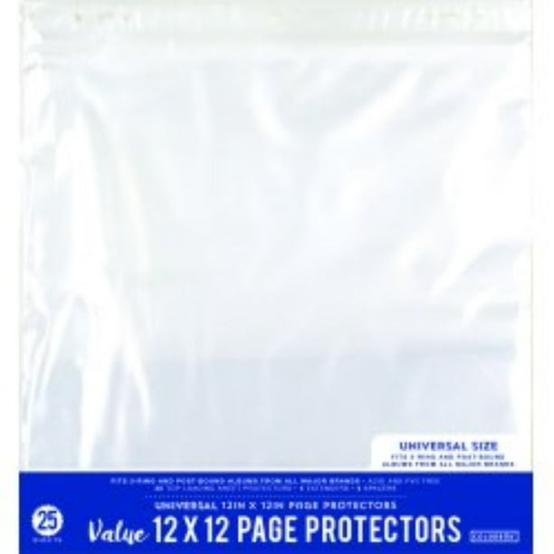 Colorbök Clear Plastic Page Protectors 12x12 25 Sheets Arts and
