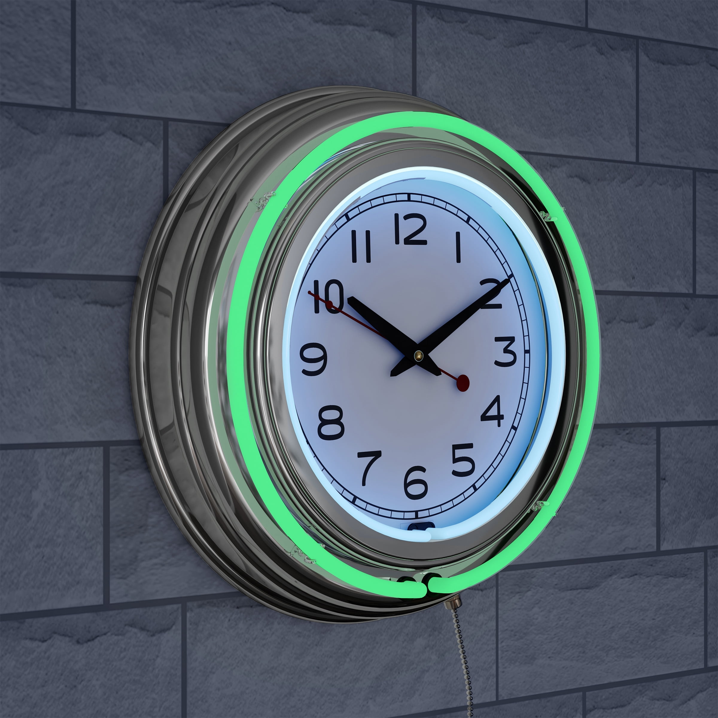 Navy Blue Neon Clock 7 Designs with Personalized Option U.S