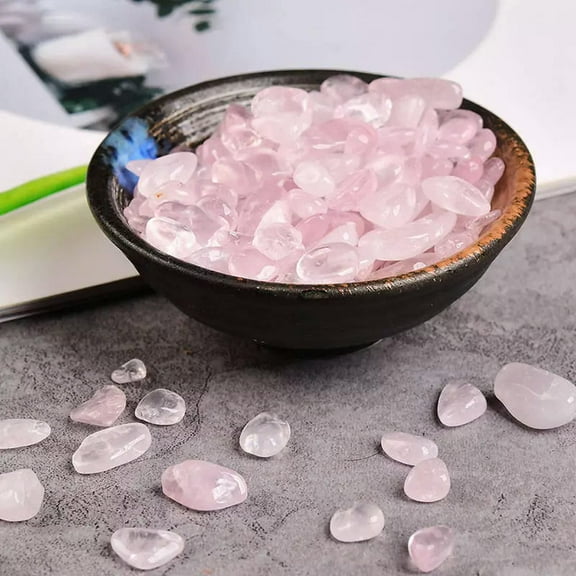 GKNET 100g Top Natural Rose Quartz Crystal Crushed Stones Specimen Energy Healing Rock
