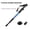 Blue straight, variant on Four-Section Aluminum Alloy Telescopic Hiking Stick Outdoor Walking Pole Straight Handle Portable Adjustable Trekking Pole for Camping Travel