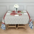thumbnail image 3 of Square Waterproof Tablecloth Pioneer Reusable Indoor/Outdoor Durable Table Cover 70 Inch X70 Inch, 3 of 6