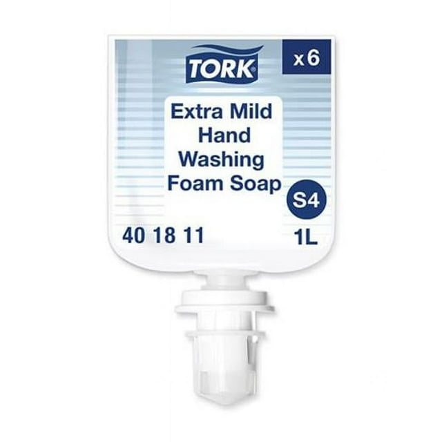 Tork TRK401811 Savon Mousse Extra Doux, Transparent - Lot de 6