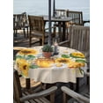 thumbnail image 2 of Outdoor Tablecloths with Umbrella Hole & Zipper, Yellow Sunflowers Round Tablecloths 60 Inch, Daisy Bees Elegant Farmhouse Floral Waterproof Table Cloth, Patio/Pool/Picnic Table Covers, 2 of 8