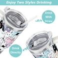 thumbnail image 5 of 40 oz Cute Cat Tumbler with Handle and Straw Lid Cat Lovers Themed Gifts for Women Double Insulated Cup Travel Coffee Mug, 5 of 6