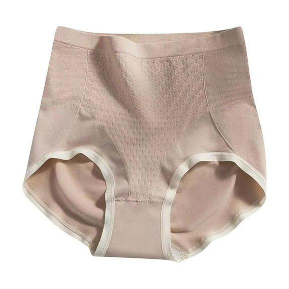 Underwear Cotton Seamless Tummy Control Underwear, Women's Lace Abdomen Mid-rise Waist And Hip Lift Comfortable Body Breathable Underwear Briefs
