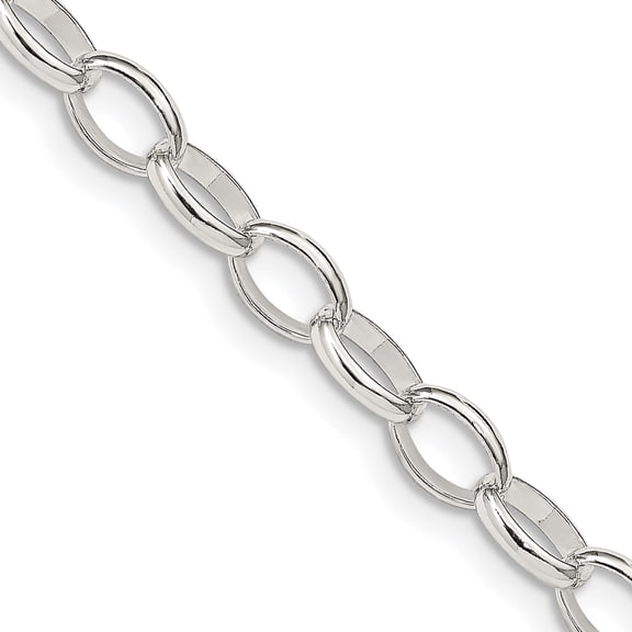 Sterling Silver 5mm Fancy Rolo Chain (16 X 5) Made In Italy qfc88-16