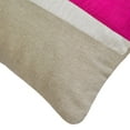 thumbnail image 2 of The HomeCentric Decorative Fuchsia 22"x22" (55x55 cm) Throw Pillows, Silk & Linen Patchwork & Colorblock Throw Pillows For Couch, Solid Color Pattern Modern Style - Fuchsia Silkastic, 2 of 10