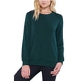 thumbnail image 3 of Matty M Women's Stretch Fabric Long Sleeve Tee S/Charcoal, 3 of 7