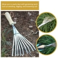 Garden Rake Portable Leaf Hand Rake Gardening Tool with Ergonomic