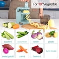 thumbnail image 5 of Máquina para hacer fideos de calabacín y verduras – 4 cuchillas rebanadoras en espiral integradas para pasta de espagueti vegetal, 5 of 5