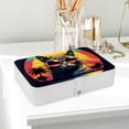 thumbnail image 6 of Cat Elegant PU Leather Earring Organizer Storage Box Decorative Box with Removable Compartment - Portable, 6 of 6