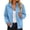 03# Blue, variant on Softshell Jacket for Women Quick Dry Fit Attached Hood Packable Design Outdoor Windbreaker S-2XL