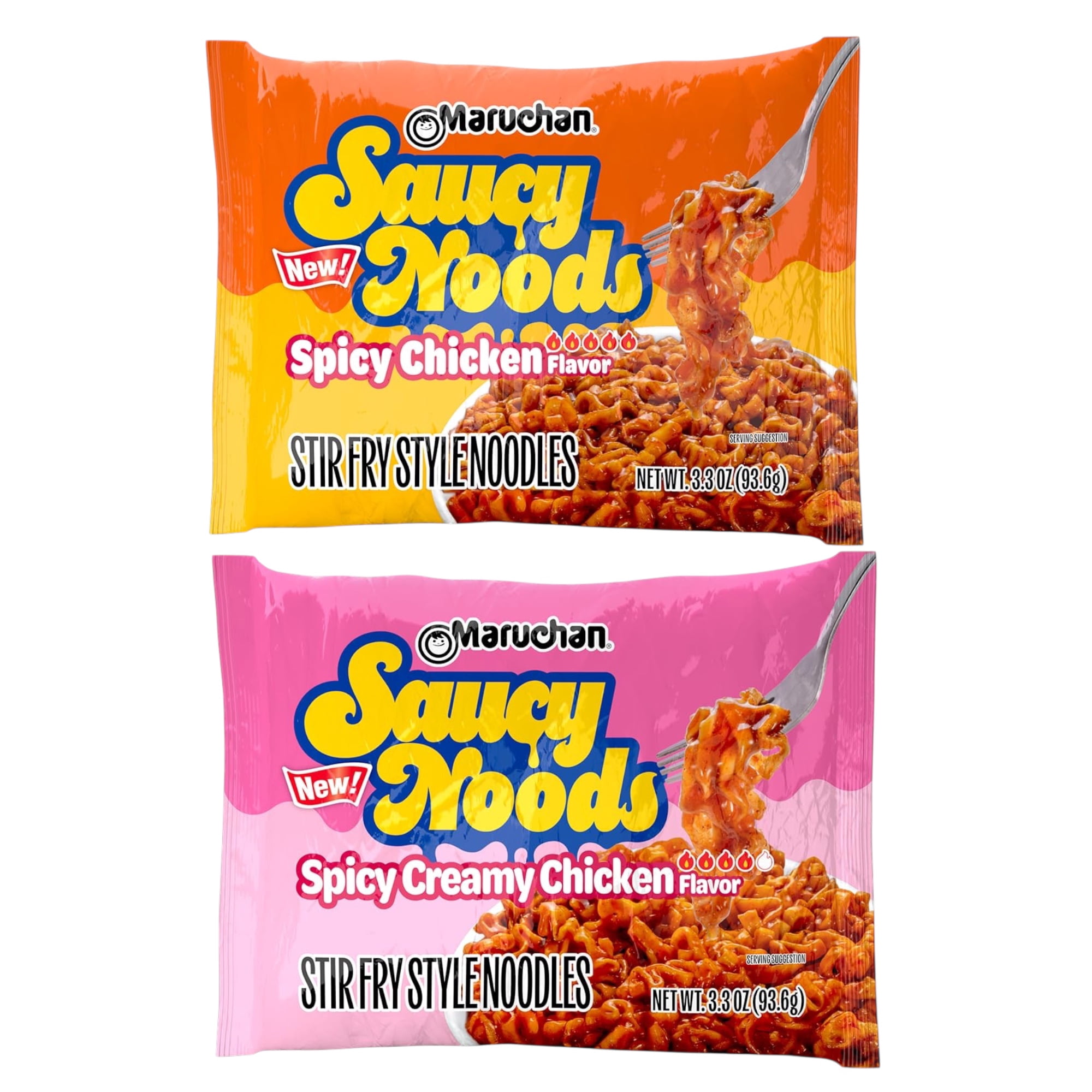 Maruchan Ramen 10 Pack, Spicy Chicken and Creamy Chicken Noodles