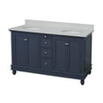 thumbnail image 4 of Bella 60" Double Bathroom Vanity with Marine Gray Cabinet and Quartz Top, 4 of 7