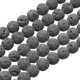 thumbnail image 1 of 380 piezas de cuentas de lava gris natural de 10 mm, sin teñir, para difusor de aceite, cuentas redondas de piedras preciosas, cuentas espaciadoras sueltas, piedra volcánica natural., 1 of 9