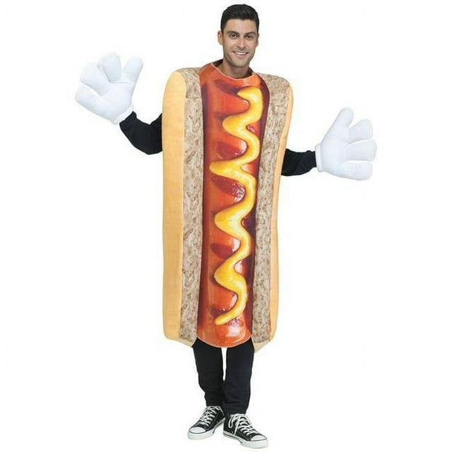 Morris Costumes FW135644 Adult Photo Real Hot Dog Men Costume - One Size
