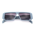 thumbnail image 1 of Womens Mod Flat Top Square Rectangle Beveled Diamond Cut Arm Plastic Sunglasses Blue - Purple, 1 of 7