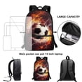 thumbnail image 6 of Uorisanigo 17 Inch Kids Backpack for Age 5-13 Boys and Girls Kindergarten Preschool Elementary Fire Soccer Ball School Bag Casual Daypack Travel Rucksack Multifunctional Lightweight, 6 of 6