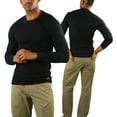 thumbnail image 3 of ToBeInStyle Men's Medium Weight Long Sleeve Waffle Knit Classic Thermal Shirt, 3 of 7