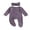 Purple, variant on BABAMOON Newborn Baby Girls Spring Autumn Jumpsuit Long Sleeve Solid Color Ruffle Romper with Headband Set