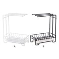 thumbnail image 3 of Advancent Estante para esponjas: práctico y práctico soporte para paños de cocina con función de gota de agua extraíble Organizadores de utensilios de cocina Negro, 3 of 6