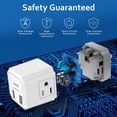 thumbnail image 4 of Outlet Extender Power Strip Cruise Approved Upoy, Multi Plug Outlet with Dual USB Port Total 3.1A, Wall Outlet Adapter 1875W, Outlet Plug Splitter 3 Sided。, 4 of 7