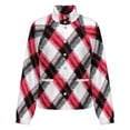 thumbnail image 5 of Jackets for Women Winter Coat Jackets Flannel Stand Collar Jacket(Red And Green Plaid Pattern,Size:S-4XL), 5 of 7