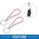 thumbnail image 2 of Llavero para Automóvil Unique Bargains Llavero Universal con Anillo para Llaves de Fob para el Hogar Aleación de Zinc Tono Plateado Rosa 2 Pcs, 2 of 6