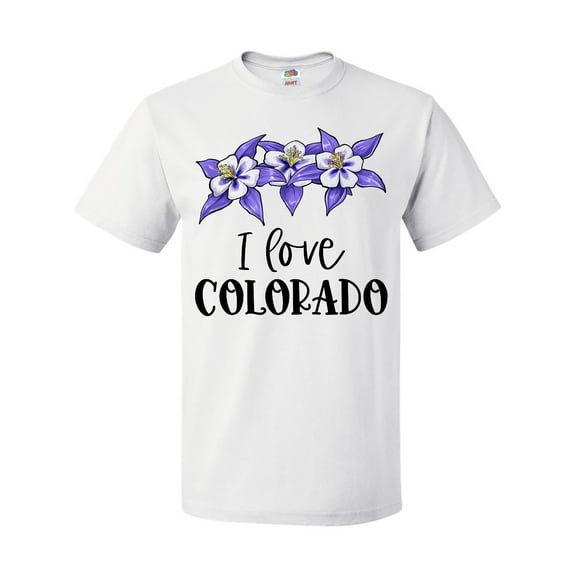Inktastic I Love Colorado Columbine Flowers T-Shirt