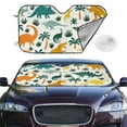 thumbnail image 2 of Daiia Dinosaurs and Tropical Leaves Windshield Sun Shade for Car SUV Truck (Medium ), Car Sun Shade Windshield, Car Shades for Front Windows, Sunshade for Car Windshield, 2 of 7