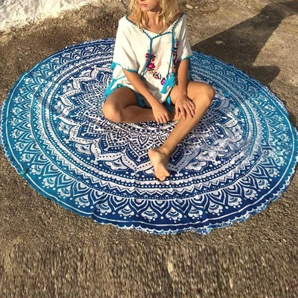 lzndeal Mandala Round Tapestry Summer Beach Picnic Throw Rug Blanket Bohemia Mats New Walmart