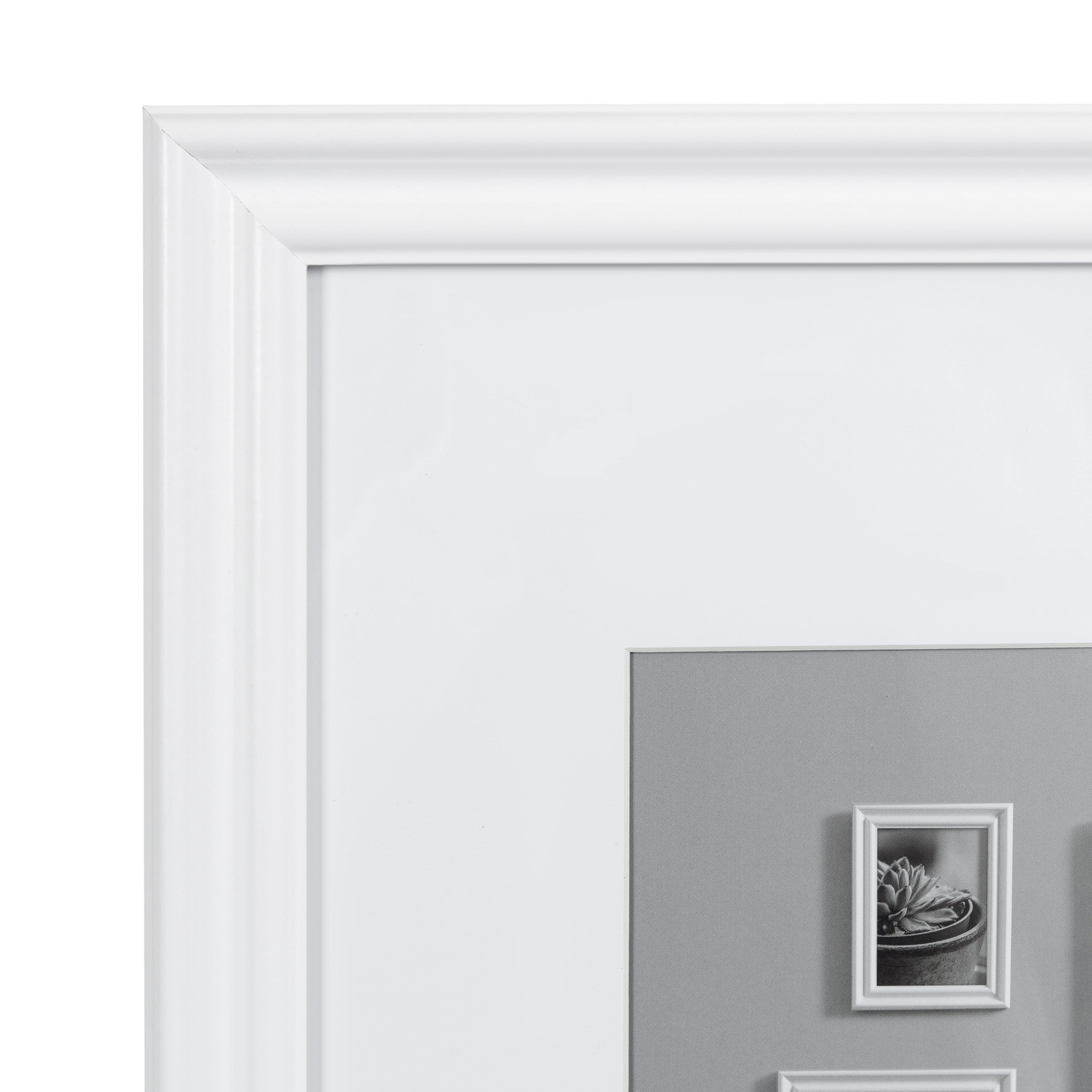 Mainstays – 11x14 Picture Frame – White Matted Gallery Traditional Program Wall Photo Frame