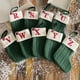 thumbnail image 4 of Calcetines de punto con letras de copo de nieve, calcetín navideño para el hogar, adorno de árbol de Navidad, bolsa de regalo, 2023, 4 of 4