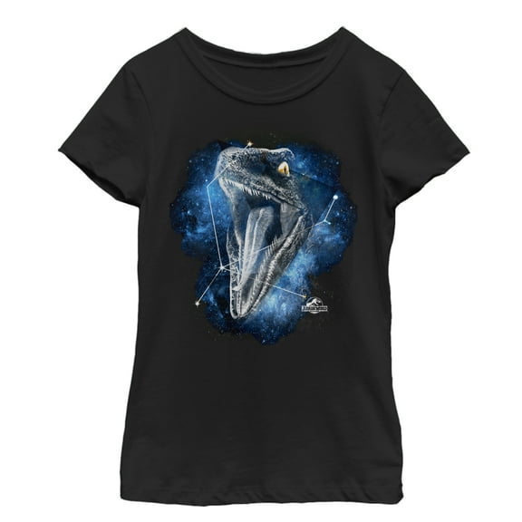Girl's Jurassic World Velociraptor Constellation  Graphic Tee Black X Small