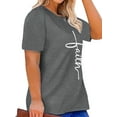 thumbnail image 4 of XCHQRTI Christian Shirts for Women Plus Graphic Blessed Girl Tees Jesus Religous Tops, 4 of 10