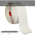thumbnail image 6 of 5 pcs Wall Base Molding Trim Peel and Stick Rubber Baseboard Moulding 4” Wide Flexible Molding Vinyl Wall Base Cove Base (4" Wide x 40"  Long, Creamy White), 6 of 7