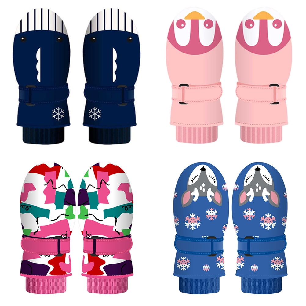 Children Snow Gloves Kids Ski Winter Mittens Windproof Waterproof Snow