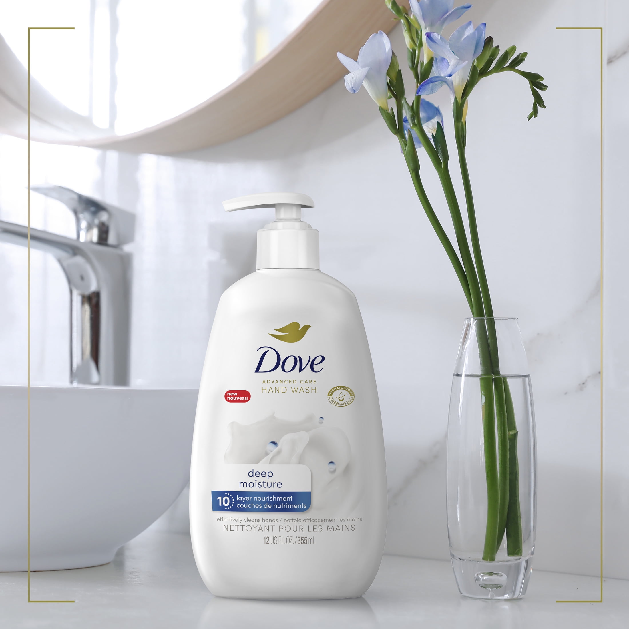 Dove Liquid Hand Wash Deep Moisture More Moisturizing than Leading Ordinary Hand Soap, 12 oz