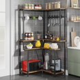 Corner Baker’s Rack for Kitchen, Kitchen Storage Rack with 15 Hanging