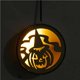 thumbnail image 5 of Luz Hueca De Madera Para Halloween Con Patrón De Bruja, Decoración Colgante Led Redonda De Halloween Para Ventana, Cerca De Árbol, Puerta, Escritorio De Oficina Advancent HA027580-02, 5 of 7