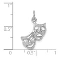 thumbnail image 3 of 14k White Gold Polished Open-Backed Comedy/Tragedy Charm, 3 of 4