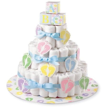 Wilton Baby Shower Baby Feet Diaper Cake Kit, 1