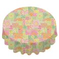 thumbnail image 2 of Pioneer Flower Floral Print Pattern Round Tablecloth 60 X 60 Inch, Wrinkle Resistant Wipeable Table Cloth for Kitchen Dining Picnic Patio Party, 2 of 6