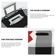 thumbnail image 5 of Disketp Heart Black Buffalo Plaid Gingham Elastic Travel Luggage Cover Travel Suitcase Protective Cover For Trunk Case Apply To 18''-32'' Suitcase Cover (Luggage not included)-Small, 5 of 9