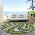 thumbnail image 6 of Addison Rugs Chantille Indoor/Outdoor Transitional Swirls Olive Washable Round Rug, 8' x 8', 6 of 6